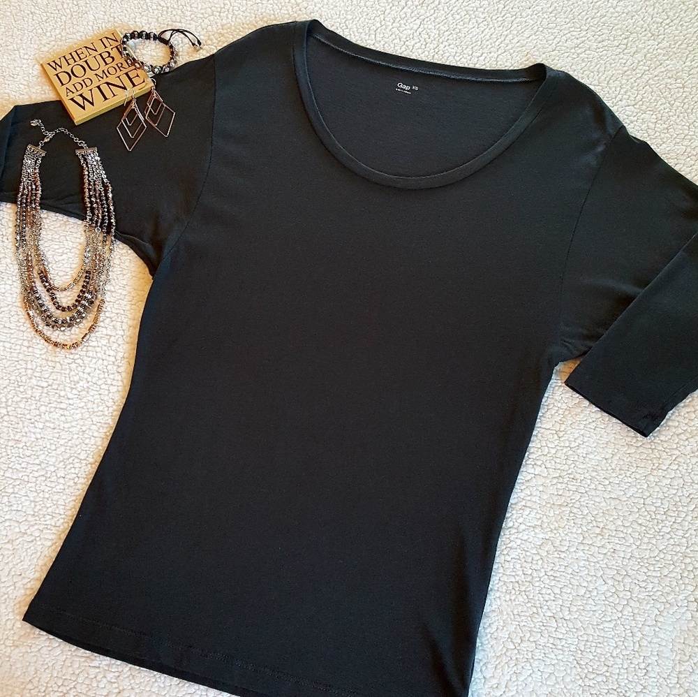Gap Pima/Modal, 3/4 Sleeve, Dk Gray T shirt. Sz XS